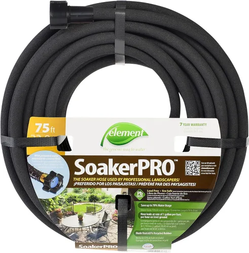 Element SoakerPRO - Manguera para remojo, 75 pies de largo, 3/8 pulgadas de diámetro, color negro