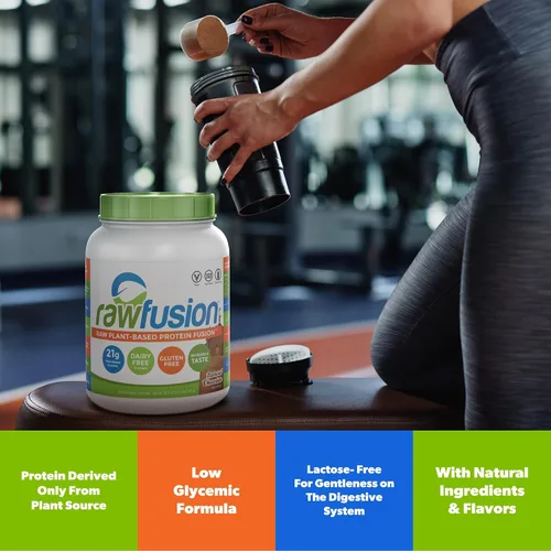 Miniatura 4 de San Nutrition rawfusion Plantas Proteínas en Polvo, natural Chocolate, 1 libra, SAN1041/100/101, 1, 1