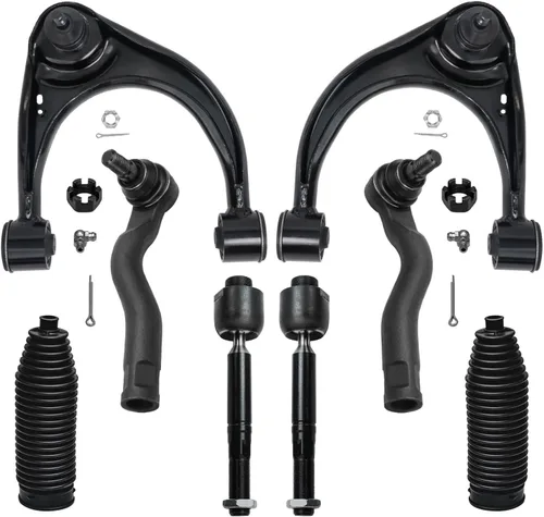 Miniatura 377 de Detroit Axle - Kit de brazos de control de extremo delantero de 8 piezas para Dodge Dakota 00-04, Durango 00-03, 4 brazos de control superior e