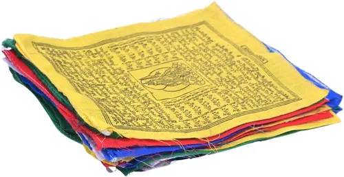 Miniatura 4 de Banderas tibetanas de oración al aire libre, zen, colorido cartel budista, chakras, geometría sagrada, caballo de viento hecho en Nepal, mantras