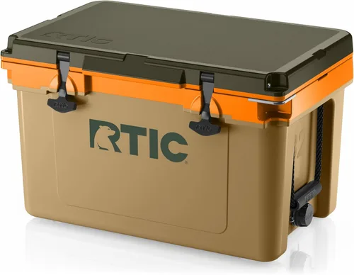 Miniatura 11 de RTIC Enfriador duro ultraligero de 32 cuartos de galón, baúl de hielo portátil aislado de 13 libras, capacidad de 48 latas, retención de hielo de 5