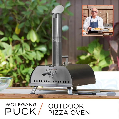 Miniatura 2 de Wolfgang Puck Horno de pizza al aire libre, acero inoxidable duradero, horno de pizza portátil, almacenamiento compacto, horno de pizza de pellets