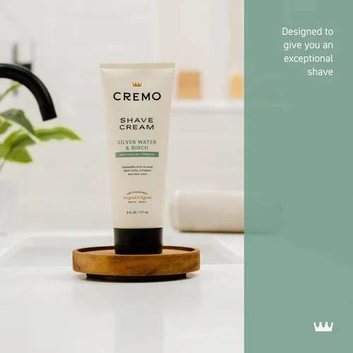 Miniatura 2 de Cremo Silver Water & Birch Crema de Afeitar, Crema de Afeitar Asombrosamente Superior Ultra-Deslizante para Hombres, Combate Cortadas, Cortes