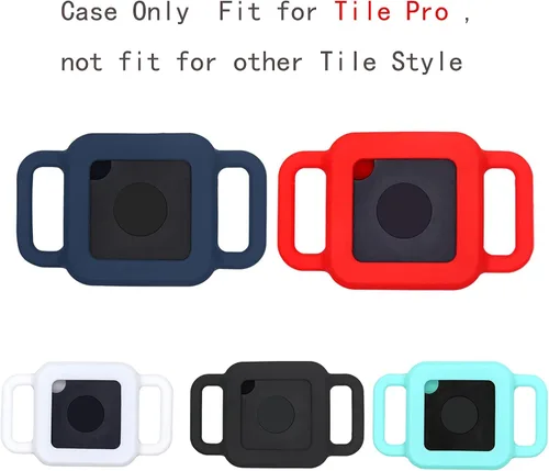 Miniatura 3 de [Paquete de 2] Funda compatible con Tile Pro (2020 y 2018), soporte para collar de perro para Tile Pro, cubierta de silicona protectora de silicona