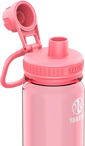 Miniatura 2 de Takeya Tritan - Botella de Agua Deportiva con Tapa de Boquilla - Sin BPA y Apta para Lavavajillas - Botella Reutilizable con Asa en la Tapa - Rosa