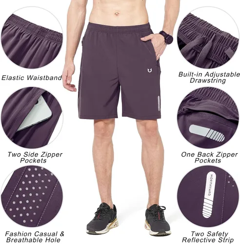 Miniatura 4 de NORTHYARD - Pantalones cortos deportivos para correr para hombres, ligeros, de secado rápido, 7, 5 o 9 pulgadas, para senderismo, deportes, gimnasio
