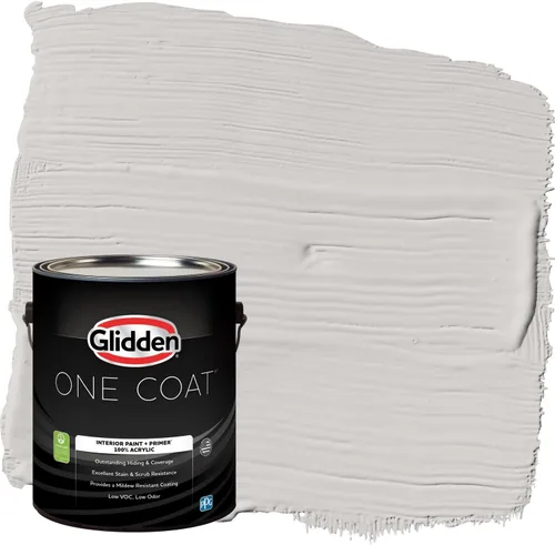 Miniatura 76 de Glidden Pintura Interior + Imprimación: Gris/Plata Antigua, Una Capa, Satinado, 1 Galón