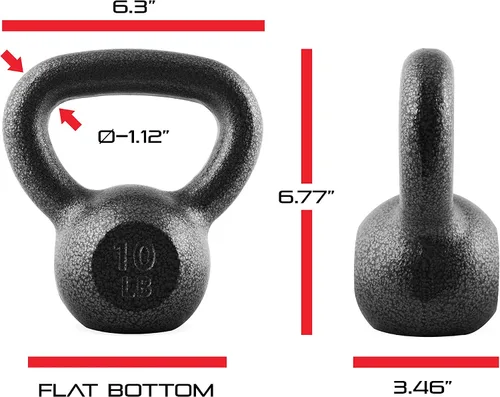 Miniatura 5 de WF Athletic Supply Hammerstone - Pesas rusas de hierro fundido pintadas, equipo de hogar y gimnasio, ideal para entrenamiento de fuerza