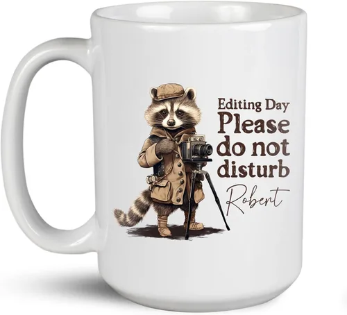 Miniatura 15 de Taza de café personalizada con nombre, taza de regalo personalizada para amantes de la fotografía, amigos, familia, taza de té blanca de 11 o 15