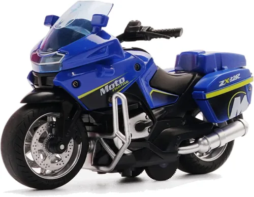 Juguetes de motocicleta de tracción hacia atrás, pequeño regalo con iluminación musical, motocicletas de policía de juguete para niños de 3, 4, 5,