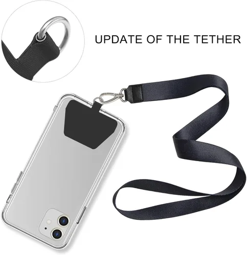 Miniatura 3 de COCASES Paquete de 2 lengüetas de sujeción para teléfono, pieza de repuesto para seguridad de teléfono inteligente, conector de cordón para teléfono