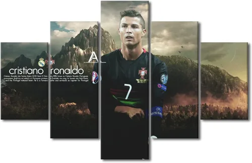 Miniatura 26 de TUMOVO Lienzo decorativo para pared, cuadro de Cristiano Ronaldo, cuadros de club de fútbol, impresiones en lienzo, póster de arte de pared, arte