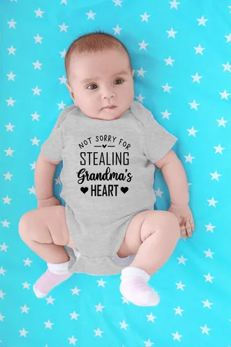 Miniatura 21 de CBTwear Not Sorry for Stealing Grandma's Heart – Ropa de bebé – Divertido body para recién nacido para niños y niñas