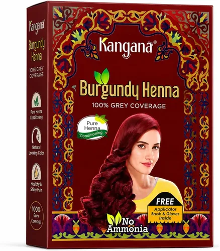 Polvo de henna burdeos para tinte para el cabello, color natural del cabello, cobertura 100% de las canas, sin amoníaco, sin químicos, fórmula de