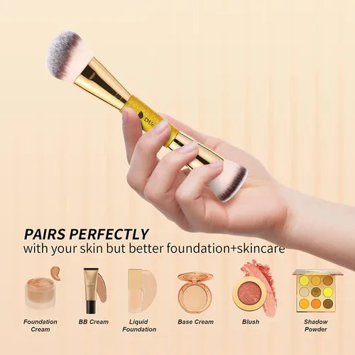 Miniatura 5 de DUcare Cepillo para Base de Maquillaje, Bronceador, Contorno, Maquillaje, Cepillo de Dos Puntas, Autobronceador, Cepillo Escultor para Mezclar Polvo