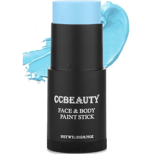 Miniatura 9 de CCbeauty Barra de pintura facial naranja, kit de pintura facial, base de maquillaje SFX de cobertura completa, pintura corporal hipoalergénica