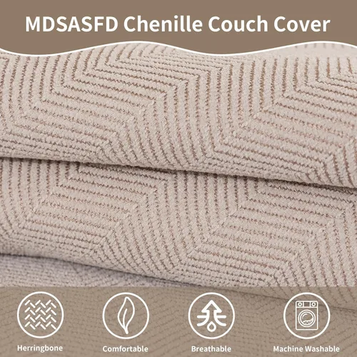 Miniatura 5 de Fundas de felpilla para sofá modular, fundas de sofá en espiga lavables para perros, divertidas fundas de sofá mullidas para sofá, protector
