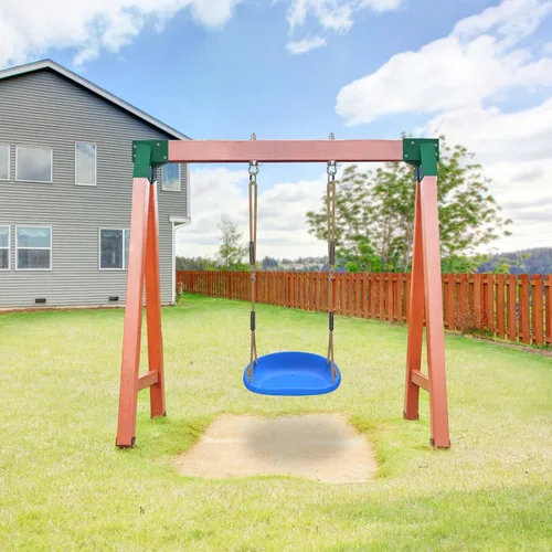 Miniatura 4 de SELEWARE Asiento de columpio resistente para adultos y niños, columpio de árbol con cuerdas a prueba de inclemencias del tiempo, accesorios para A