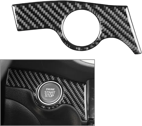 Miniatura 3 de 1 cubierta de panel de botón de arranque del motor, cubierta de panel de botón de arranque de motor de fibra de carbono para Kia Forte Cerato K3