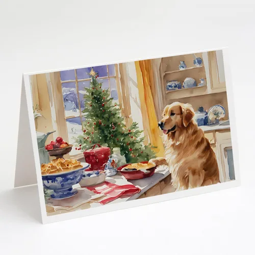 Miniatura 83 de Caroline's Treasures DAC3884GCA7P Paquete de 8 tarjetas en blanco de Navidad con galletas de husky siberiano Tarjetas de felicitación con sobres