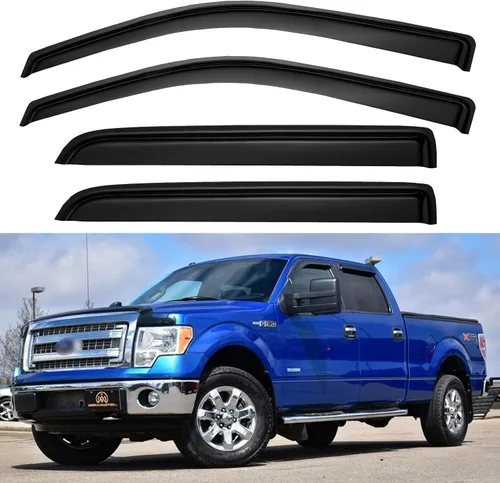Miniatura 20 de Visores para ventanas y protectores contra la lluvia para Ford F150 de cabina estándar 1980-1996, Deflectores de viento y protectores para ventanas