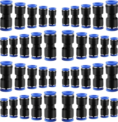 Miniatura 8 de Conectores de empuje rectos de conexión rápida, accesorios de empuje para conexión de diámetro exterior de 5/32 pulgadas, 1/4 pulgadas, 5/16