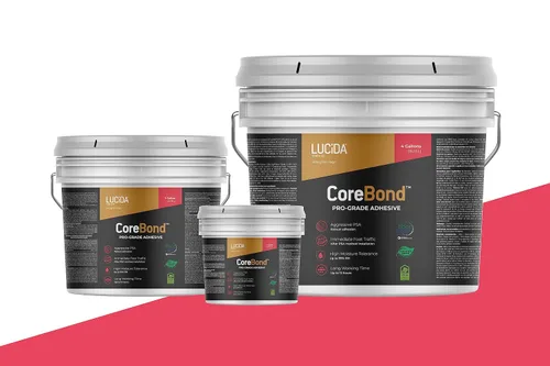 Miniatura 4 de Lucida Surfaces CoreBond Pro-Grade Adhesivo para Pisos de Vinilo Libre de Solventes Sensible a la Presión 1 Galón