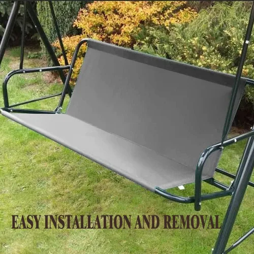 Miniatura 6 de Funda para Silla Columpio Funda de Repuesto para Banco, 600D Impermeable Fundas de Asiento para Silla Mecedora para Patio Exterior Jardín Silla Gris