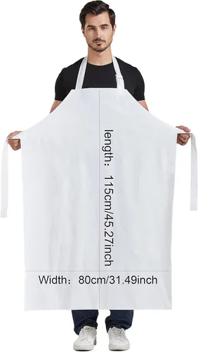 Miniatura 2 de Nanxson Delantal impermeable de TPU Delantal de trabajo industrial ligero con hebilla ajustable delantales de carnicero para lavavajillas CF3148