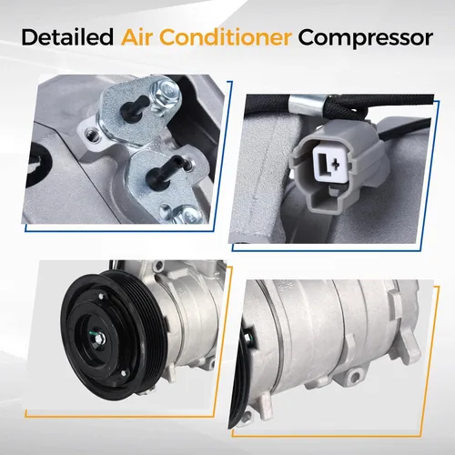 Miniatura 4 de PAROD Compresor de aire acondicionado CO28003C con embrague apto para 2.4L L4 Honda Accord 2003 2004 2005 2006 2007 (no para 3.0L)