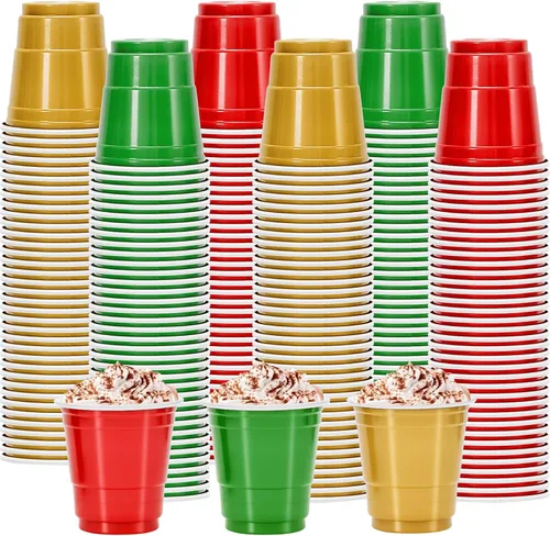Miniatura 10 de Whaline 150 vasos de chupito de plástico patrióticos de 2 onzas para el 4 de julio, desechables, pequeños, rojo, blanco, azul, para fiesta de 250