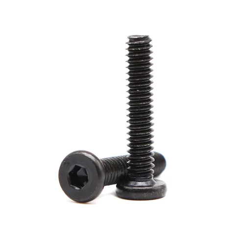 Miniatura 9 de Paquete de 10 tornillos hexagonales negros de 5/16-18 x 1 pulgada para muebles, silla, mesa, escritorio, cama de cuna, rosca completa