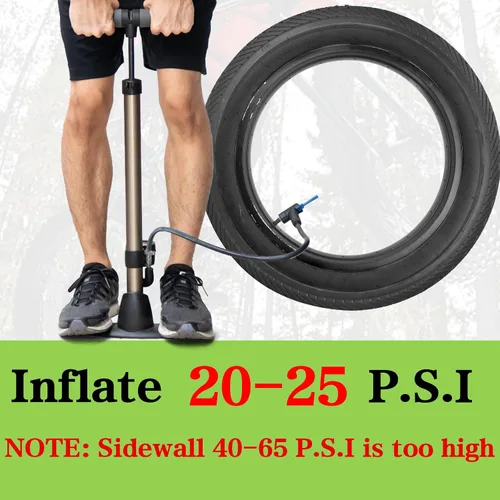 Miniatura 2 de Juego de 1/2 neumáticos gruesos para bicicleta eléctrica de 20 x 4.0 pulgadas, 98-406 30 TPI neumático resistente con banda de rodadura Negro-1