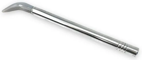 Agate Burnishers - Mango de aluminio, estilo - Hockey tipo curvado redondo, color gris