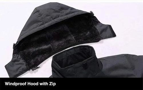 Miniatura 2 de MAGCOMSEN - Chaqueta de invierno para hombre, impermeable, abrigada, con forro polar y múltiples bolsillos