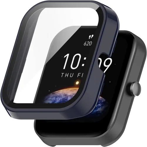 Miniatura 4 de Funda protectora de pantalla compatible con Amazfit Bip 3/Bip 3 Pro, cobertura completa, a prueba de golpes, delgada, con protector de pantalla