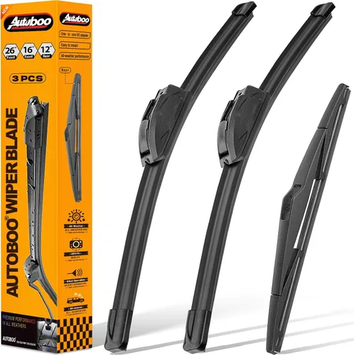 Miniatura 31 de AUTOBOO - Limpiaparabrisas de repuesto 26 + 20 pulgadas con limpiaparabrisas trasero de 12 pulgadas para BMW X3, X4, 2018, 2019, 2020, 2021, 2022