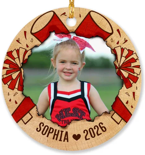 Miniatura 18 de Adorno de Navidad con foto de béisbol para niños y niñas, adorno personalizado con imagen de jugador de béisbol, árbol de Navidad, adorno de béisbol
