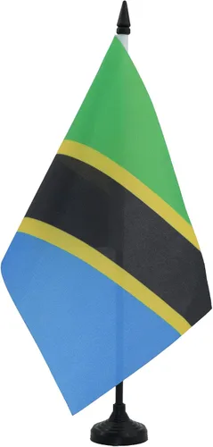 Miniatura 85 de AZ FLAG Sierra Leone Bandera de mesa 5'' x 8'' - Bandera de escritorio de Sierra Leona 21 x 14 cm - Bastón y base de plástico negro
