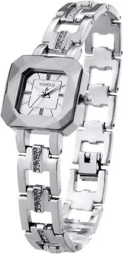 Miniatura 17 de TIME100 Reloj de pulsera para mujer, de cuarzo, con esfera verde, bisel con cristales en el movimiento, correa de pulsera con diamantes, resistente