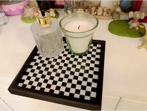 Miniatura 6 de Azulejos de mosaico rojo para manualidades a granel de 1 libra con formas cuadradas de 0.4 pulgadas, piezas de vitrales para decoración del hogar