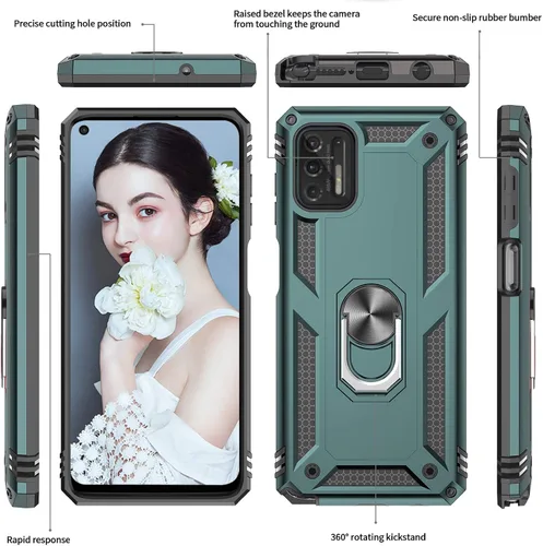 Miniatura 3 de LeYi - Funda para Motorola G Stylus 2021 (no compatible con 2020), color negro