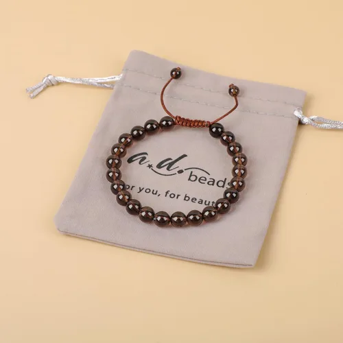 Miniatura 152 de AD Beads Pulseras de piedras preciosas unisex de 0.315 pulgadas (0.315 in), macramé curativo ajustable de 7 a 9 pulgadas Usa esta pulsera
