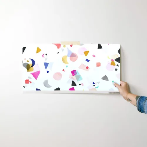 Miniatura 7 de Despegar y pegar papel tapiz Swatch - Confeti Fiesta Cumpleaños Formas Coloridas Acuarela Abstracto Geométrico Lindo Mod Papel pintado personalizado