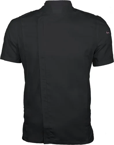 Miniatura 3 de ChefsCloset Abrigo de chef personalizado con cremallera bordada de manga corta