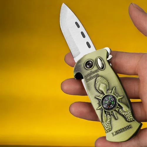 Miniatura 2 de Fun Compass - Encendedor multifuncional a prueba de viento, encendedor creativo de paso, encendedor de butano recargable, inflable, fresco, regalo