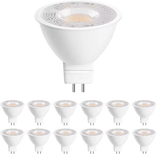 Miniatura 8 de GEPLAD Paquete de 4 bombillas LED MR16 equivalente a 50 W, equivalente a halógeno, 2700 K, blanco cálido, 5 W GU5.3 MR16 12 V, no regulable, ángulo