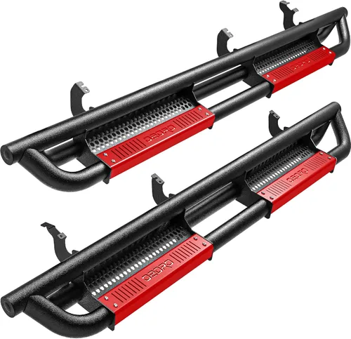 Miniatura 10 de OEDRO - Estribos compatibles con Toyota Tundra doble cabina 2007-2021 (2 puertas traseras de media talla), escalones laterales atornillables de Dos