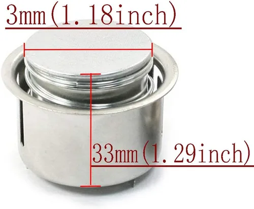 Miniatura 2 de COMOK Sensor de termostato central magnético redondo para olla de arroz eléctrica tono plateado 2 piezas