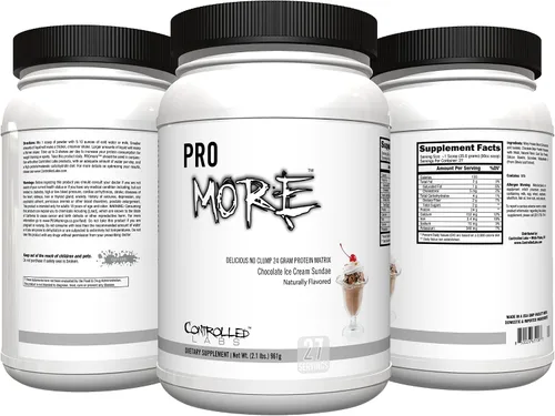 CONTROLLED LABS PROmore Proteína en polvo (27 porciones) – 0.94 oz de proteína por cucharada – 94% sin azúcar, fórmula premium para bebidas suaves